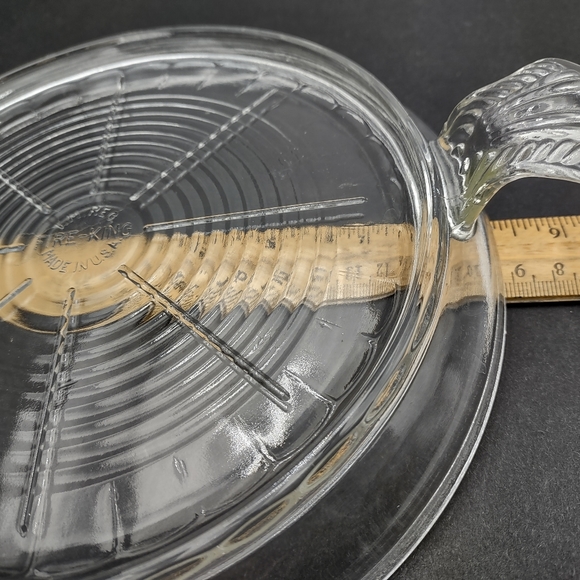 Vintage Fire King Clear Round Trivet - Picture 7 of 11